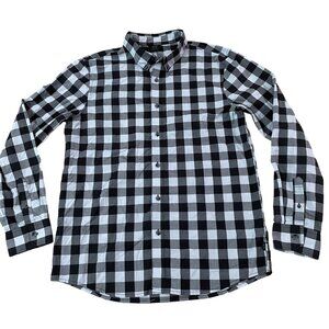 Oakley Men's Black & Gray Checkered Long Sleeve Shirt Size Medium